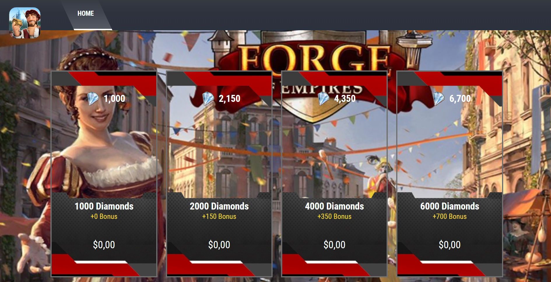 how do you get more diamonds in forge of empires